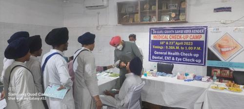 Dr. Gurkeerat Singh on ENT Medical camp in Vidya Kender on 23-04-2023